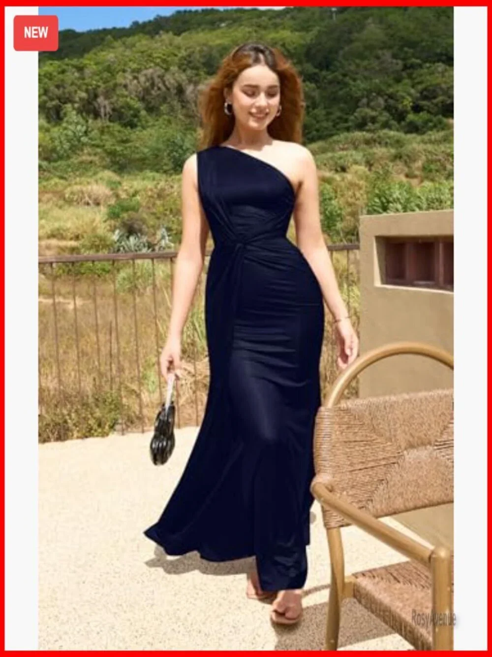 Sleeveless One Shoulder Bodycon Maxi Dress, Polyester Spandex, Cocktail Evening